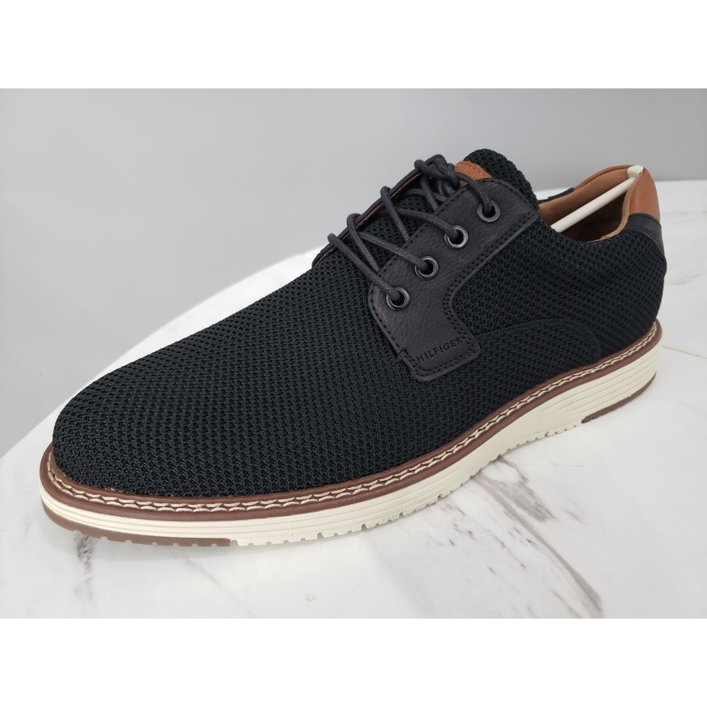 NEW NO BOX - SIZE 10.5 BLACK Men's Oxfords Tommy Hilfiger Hiser Dress Shoes Prep